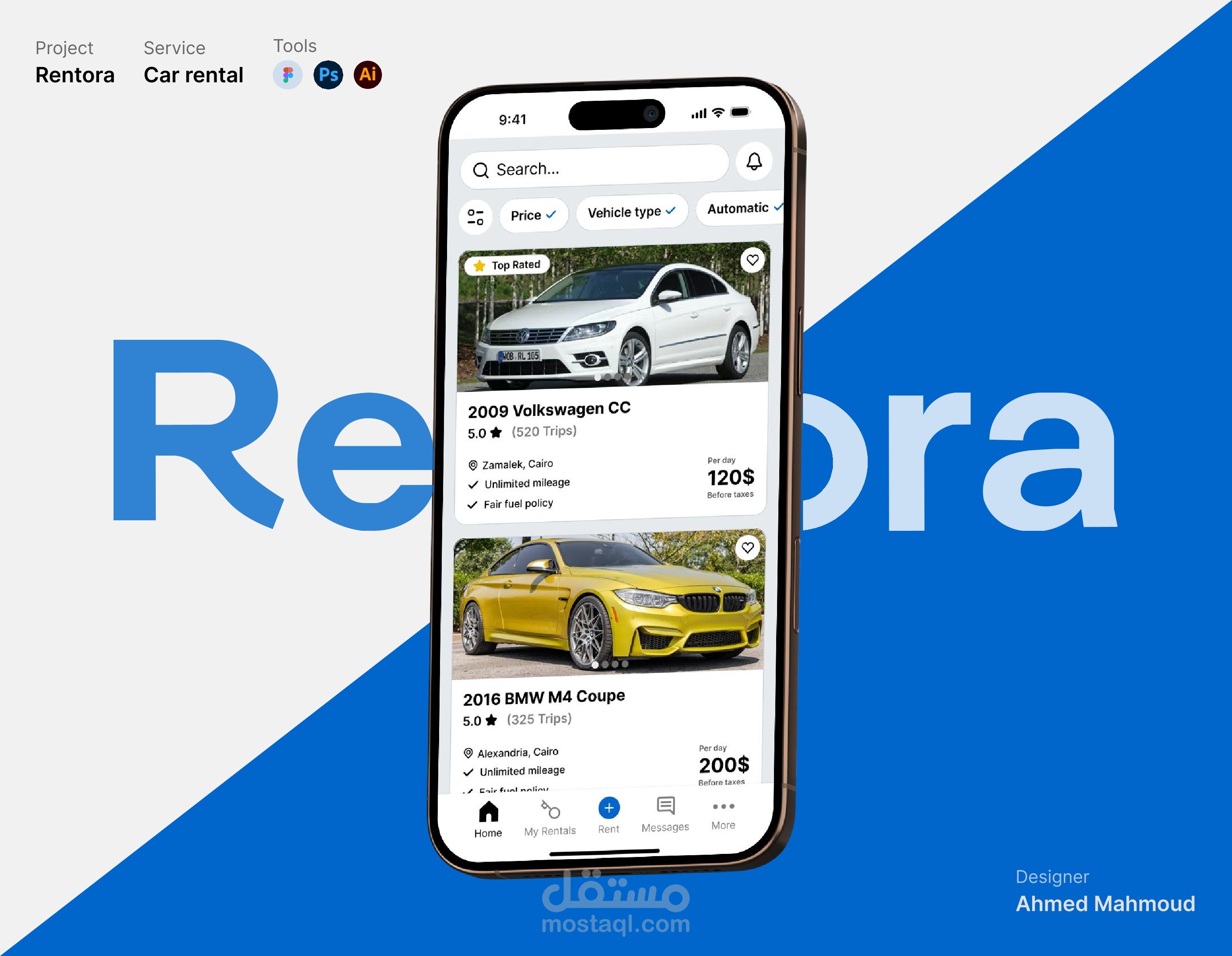 Rentora | Car Rental App