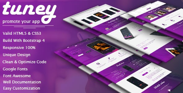 Tuney | App Landing Page