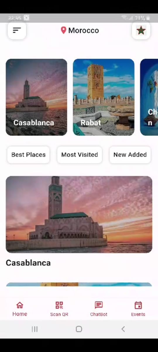 application mobile de tourisme
