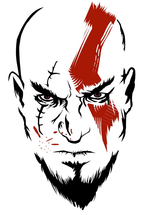 Kratos face Design
