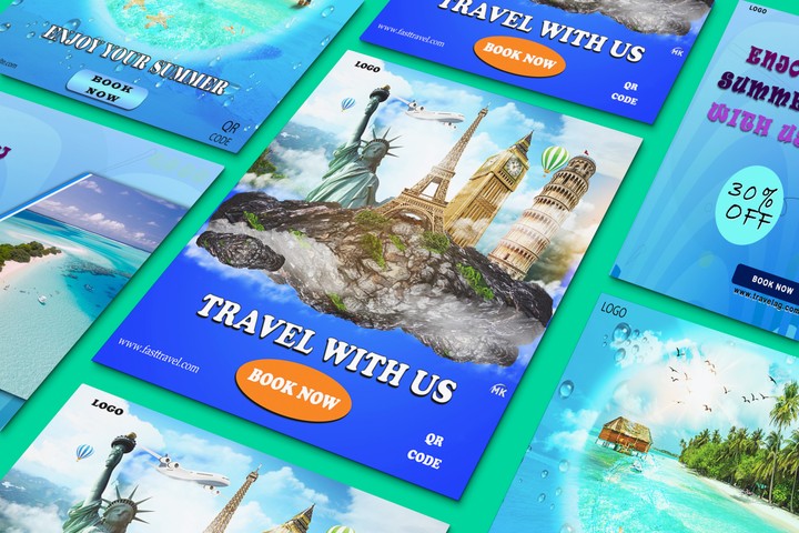 تصميمات سوشيال ميديا لشركات سياحة