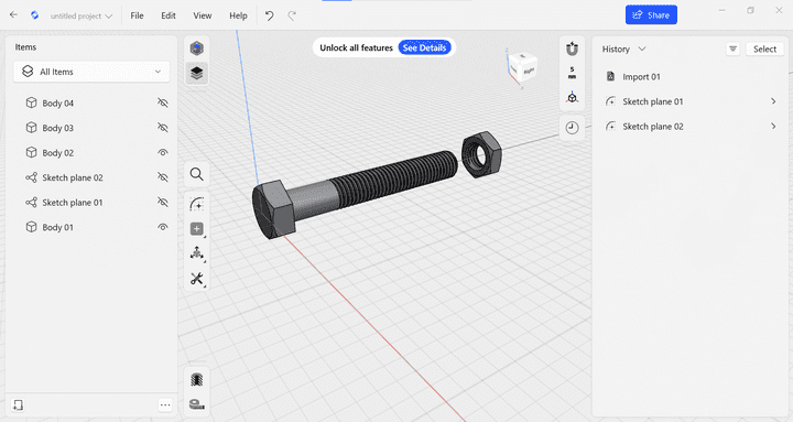 تصميم هندسي( 3d،ميكانيكي) عن طريق برنامج solidworks, shapr3D