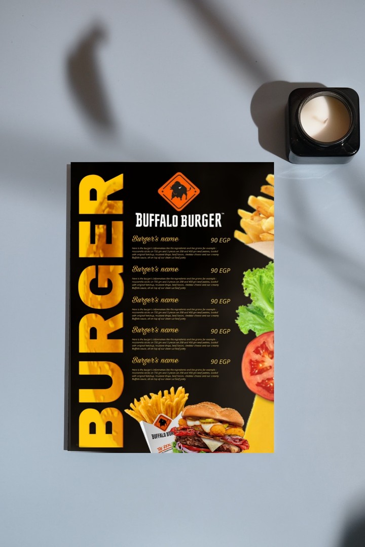 منيو ل buffalo burger