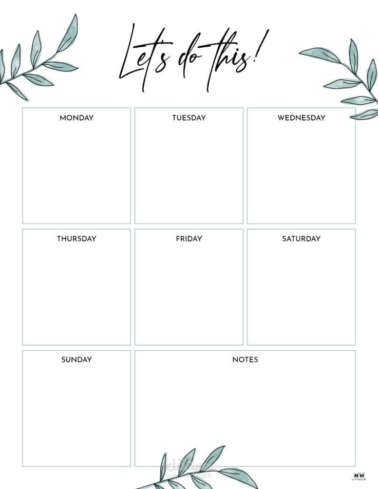 Beige Minimalist Weekly Planner Calendar