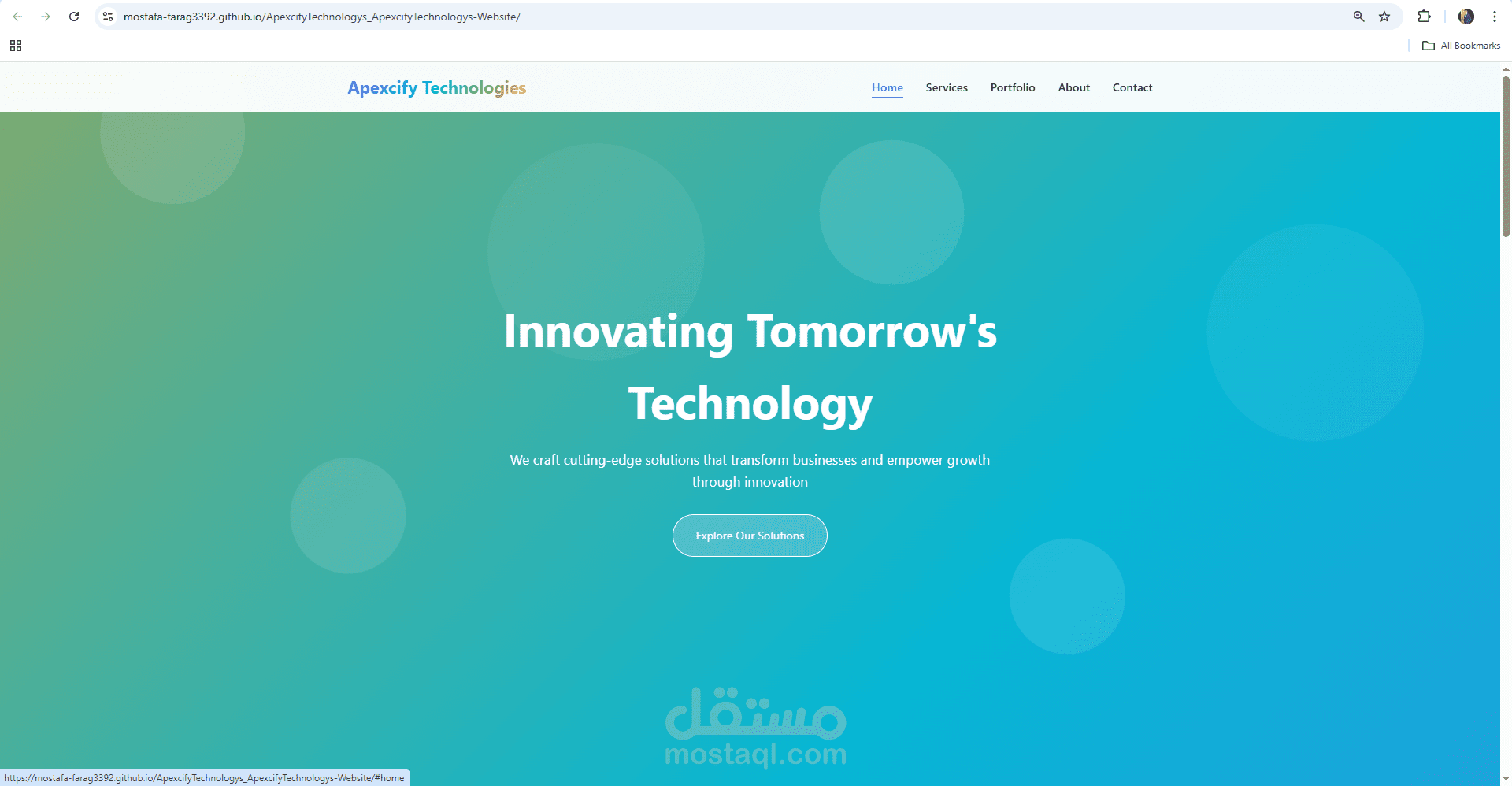 Apexcify Technologies website
