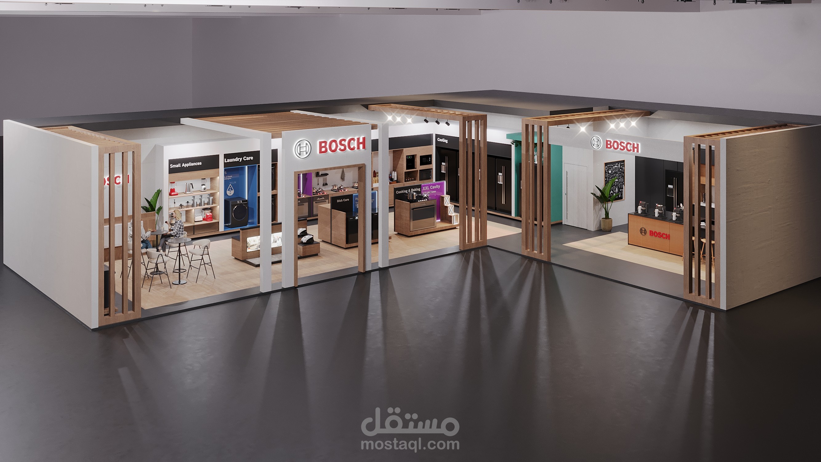 تصميم جناح Bosch في معرض Le Marché