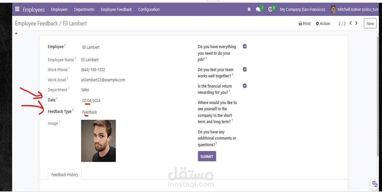 Employees  Feedback/evluation  module