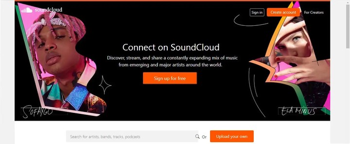 نسخ صفحة هبوط موقع soundcloud