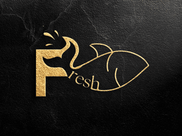 تصميم شعار لمطعم اسماك ومأكولات بحريه Fresh Fish