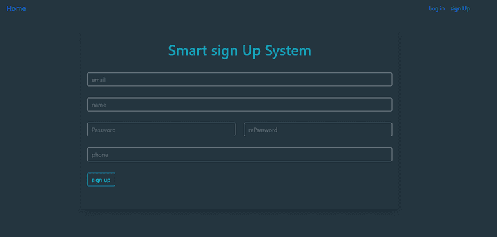 Smart Login System javaScript