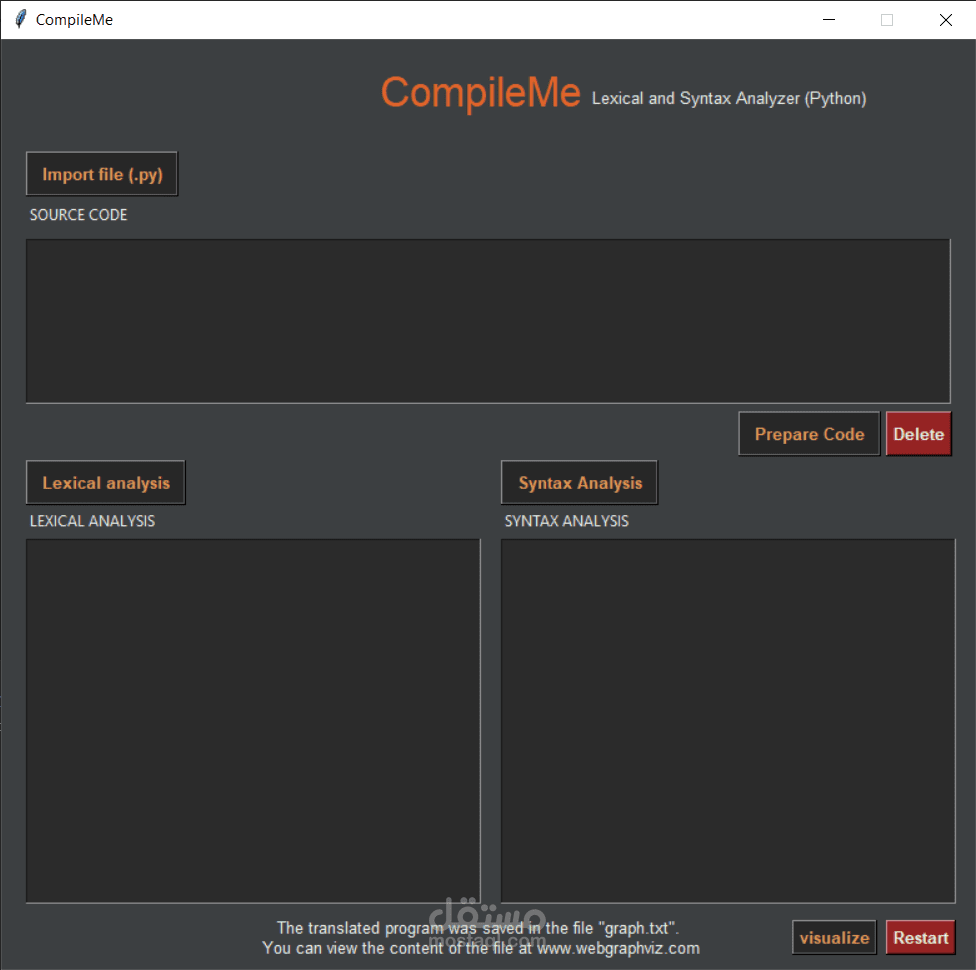 CompileMe (Lexical and Syntax analyzer (python)) | مستقل