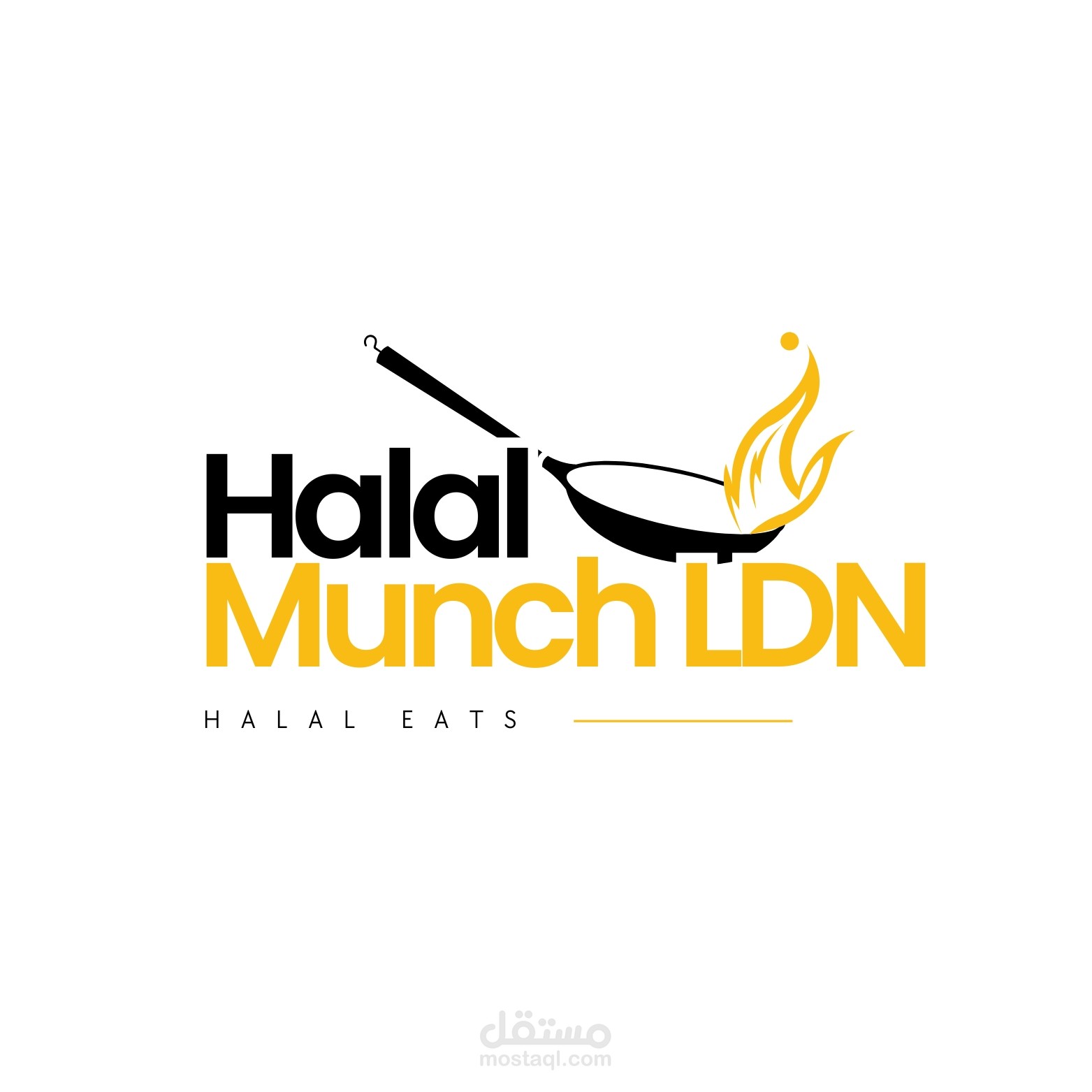 شعار احترافي لعلامة طعام حلال — Halal Munch LDN