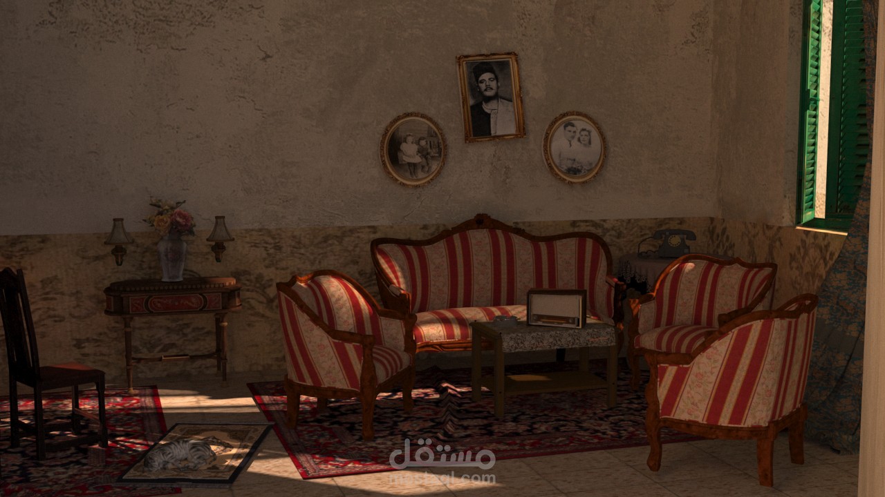 تصميم ثلاثي الابعاد لمنزل قديم باستخدام 3ds max