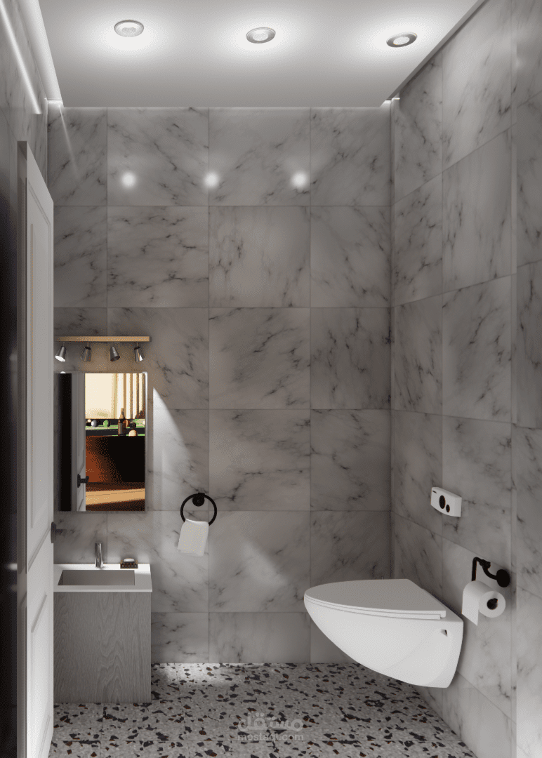 Minimalist Bathroom Design | SketchUp + Enscape