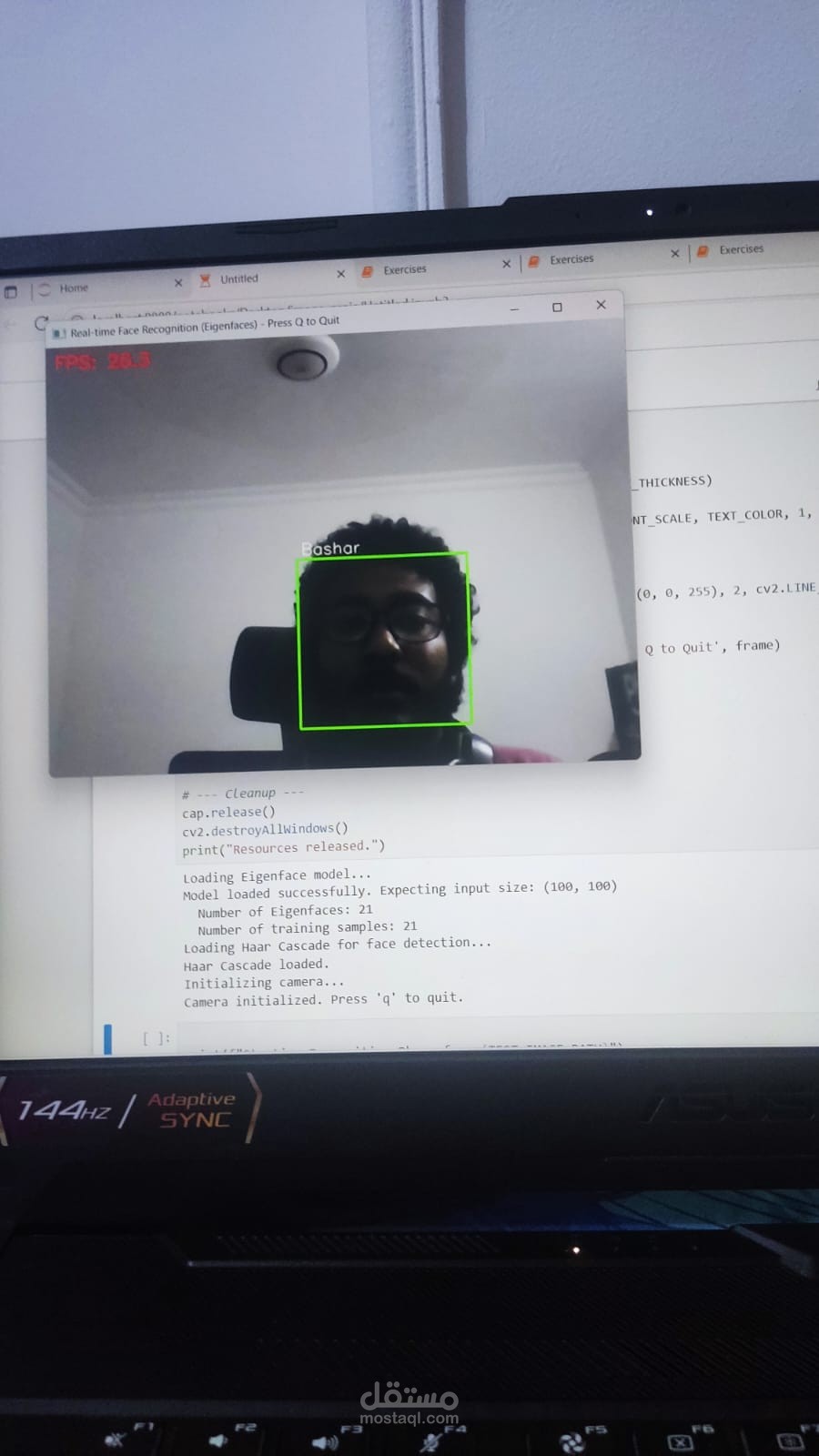 نظام التعرف على الوجه ومعالجة الصور