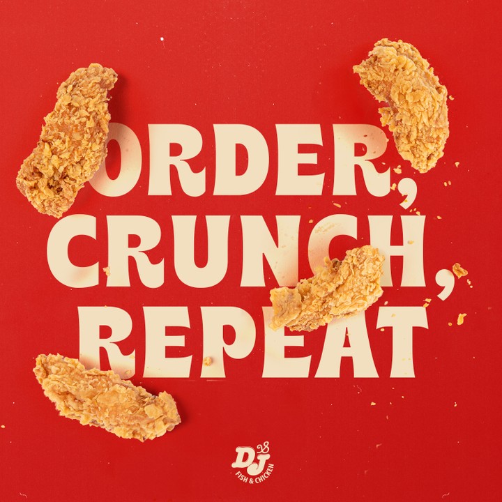 هوية بصرية لمطعم وجبات سريعة - D&J and Crunchy Fried chicken