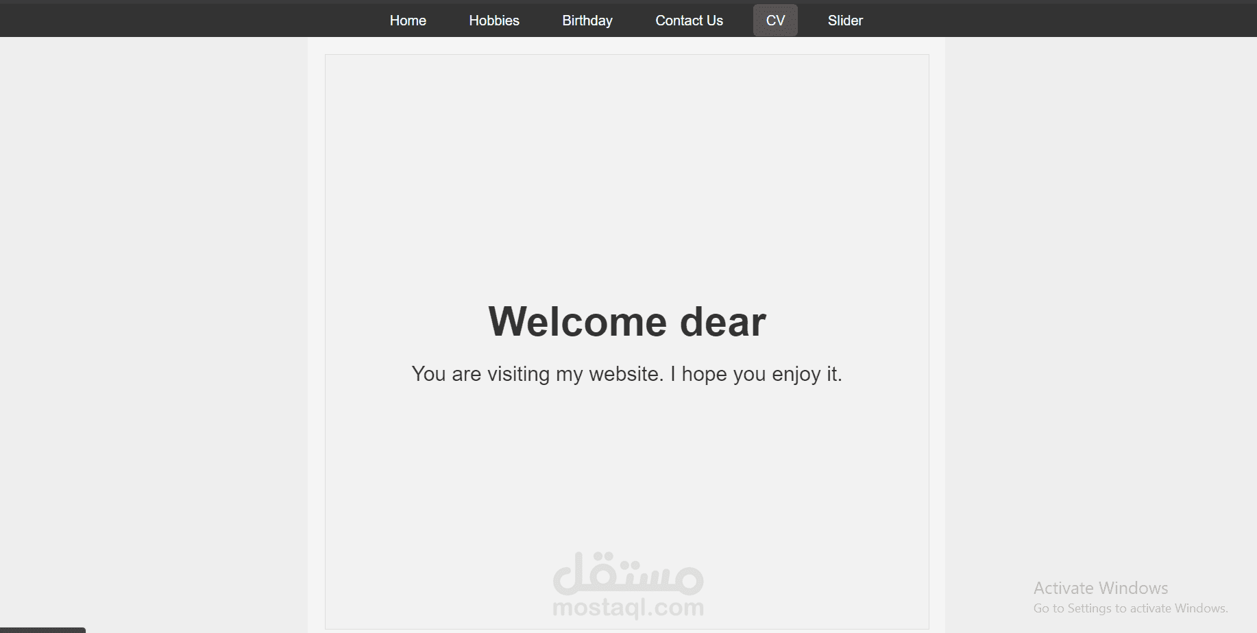 simple website