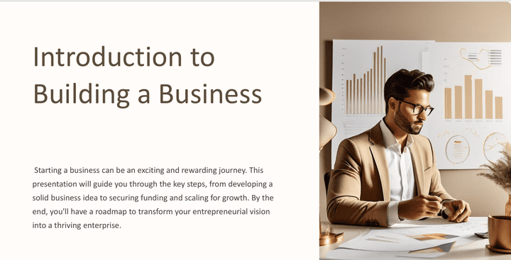 Intro to build a business