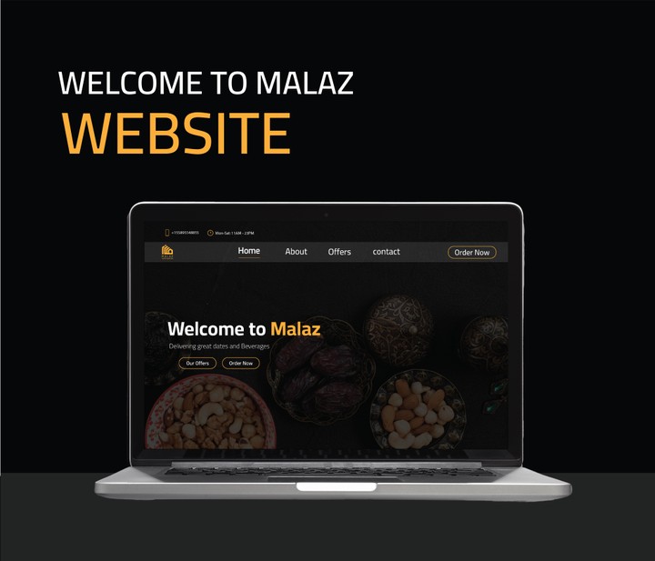 UI/UX DESIGN-MALAZ WEBSITE تصميم موقع إلكتروني لمؤسسة تمور سعودية