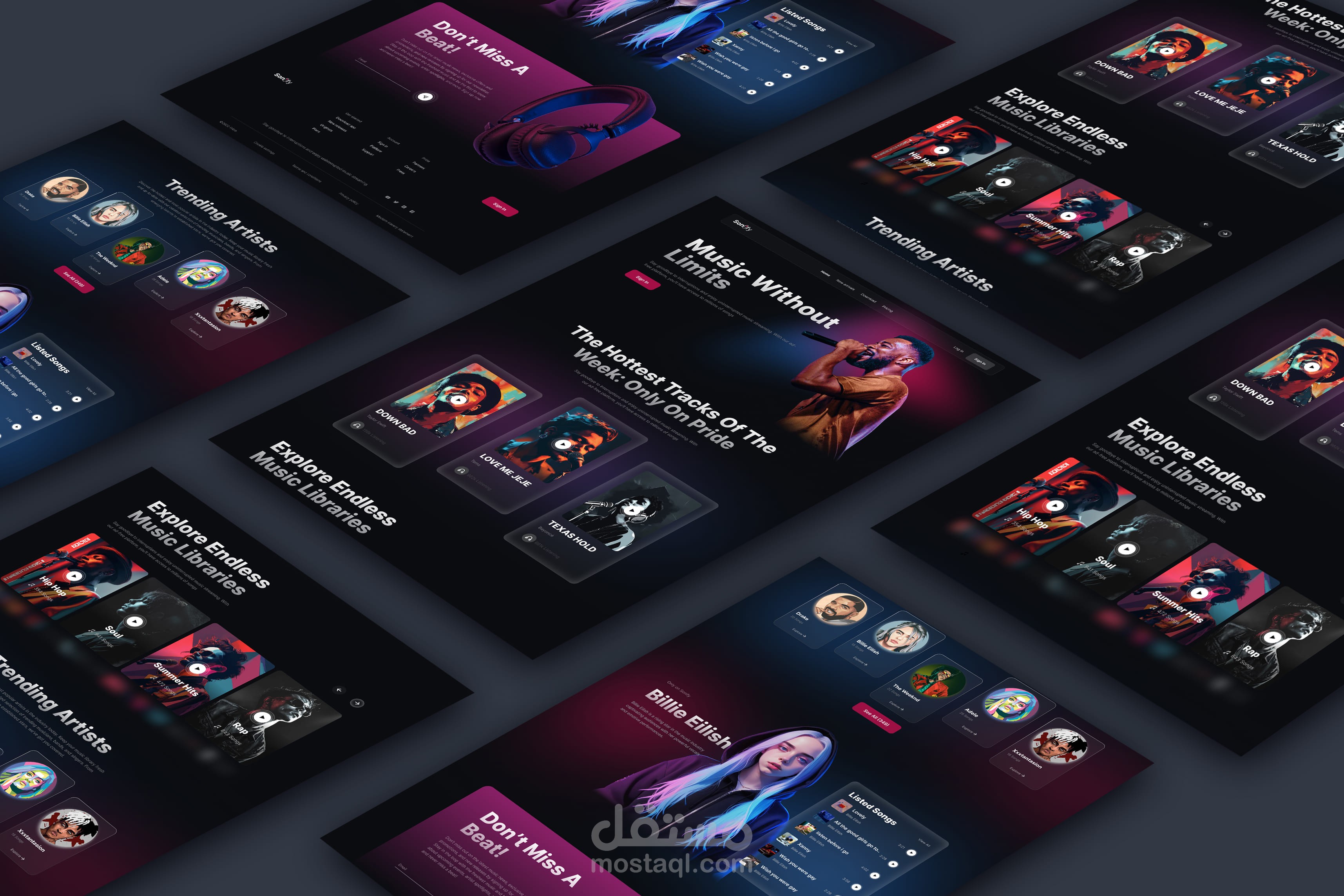 Music web design
