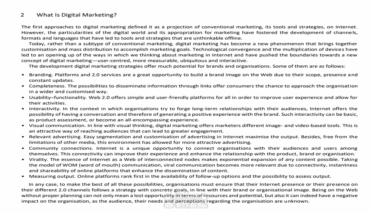 بحث شامل متكامل عن Digital Marketing—Basics and Actions