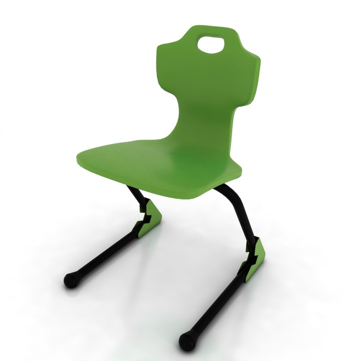 plastic chair with metal legs