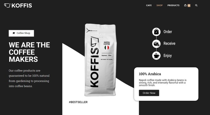 موقع ومتجر الكتروني Koffis WordPress