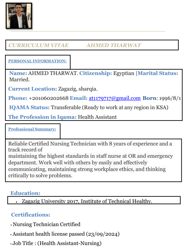 عمل CV