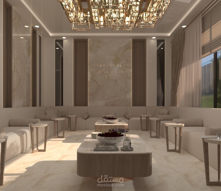تصميم مضافة بطابع الفخامة العصرية الهادئة