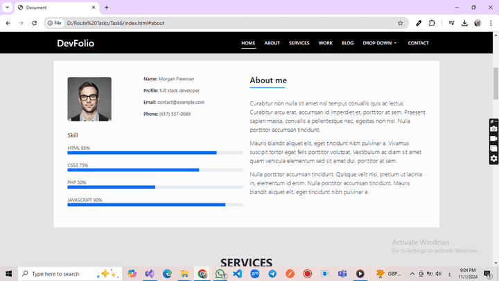 موقع ب استخدام bootstrape