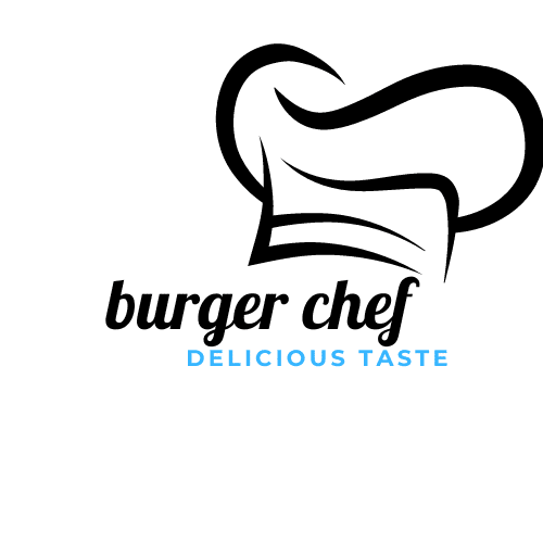 Black Beige Minimalist Simple Modern Berger Chef Logo
