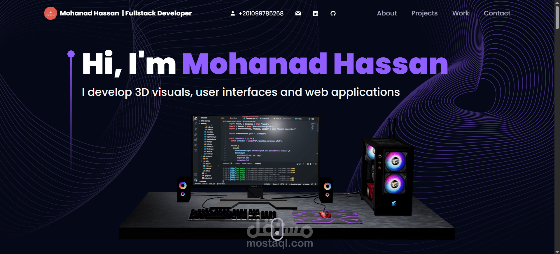 Portfolio – موقع تعريف شخصي إحترافي