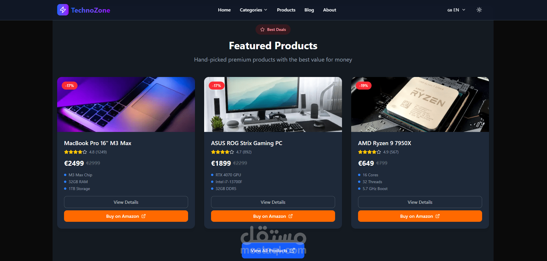 نمط Namat - للإستثمار العقاري والأعمال الهندسيةTechnoZone – Affiliate Marketing Website موقع تسويق بالعمولة من أمازون