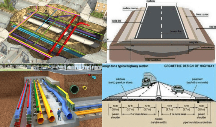 تصميم مشروعات البنية التحتية (طرق-جسور-شبكات-انفاق)