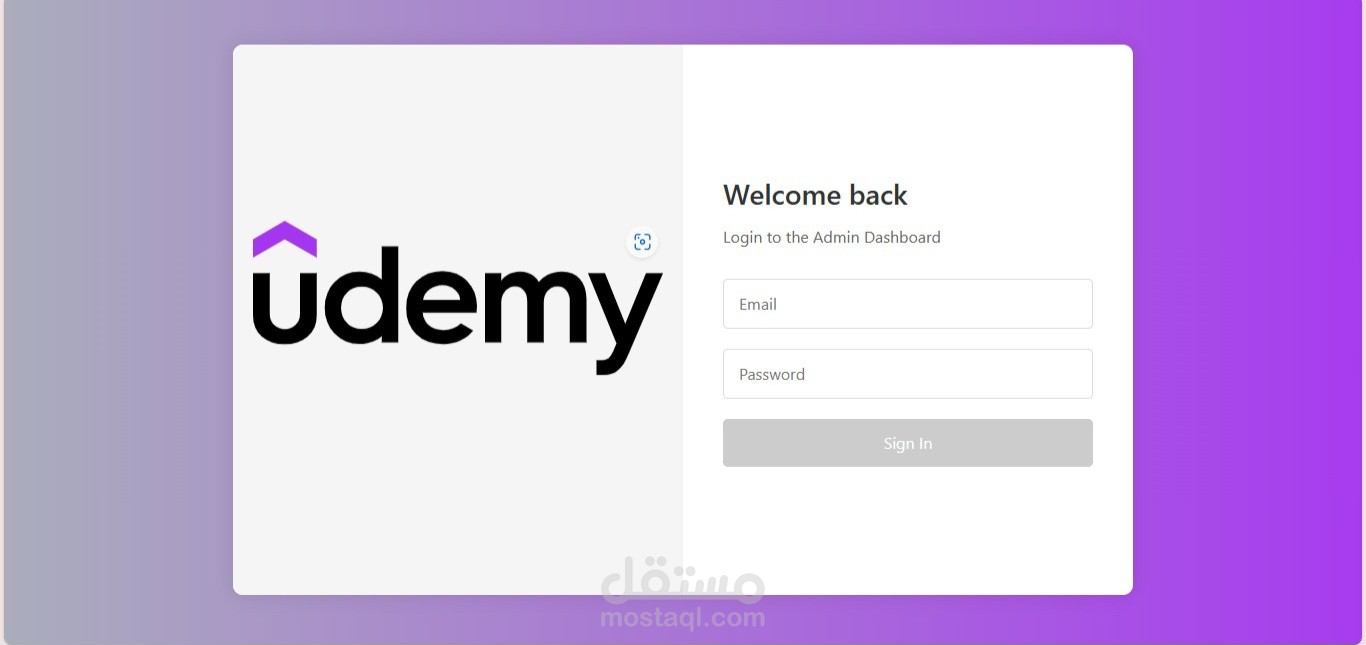 Dashboard Udemy clone