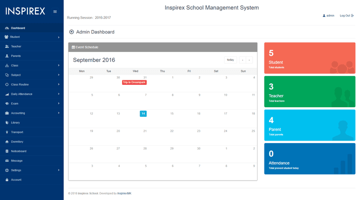 INSPIREX School Management System