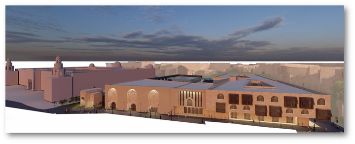 مشروع تخرجي من كلية الهدسة قسم الهندسة المعمارية : بيت الوصل (House of Traditional Arts Revival)