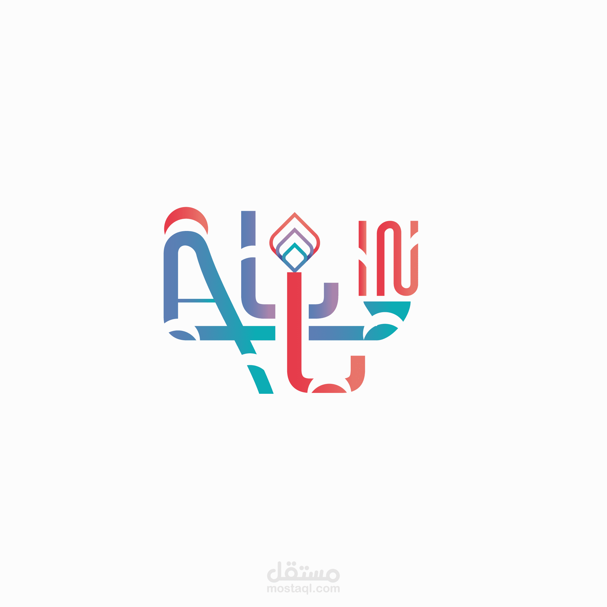 تصميم شعار ALL IN لمتجر باستخدام Adobe illustrator