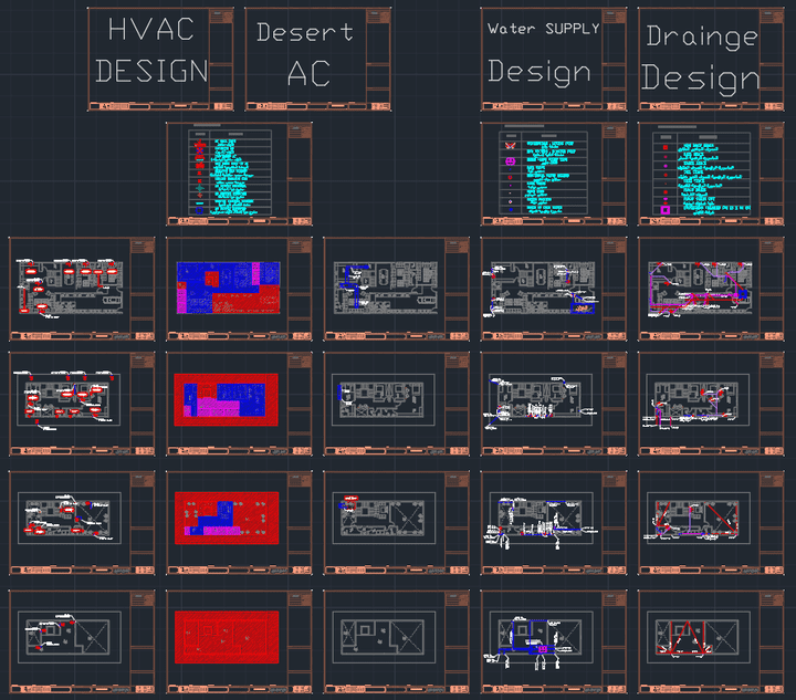 10- التصميمات الميكانيكية لفيلا 2 (HVAC , Water Supply AND Drainage )