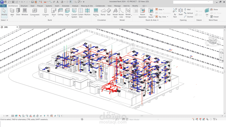 03-التصميمات الميكانيكية لقصر (HVAC , Water Supply AND Drainage )