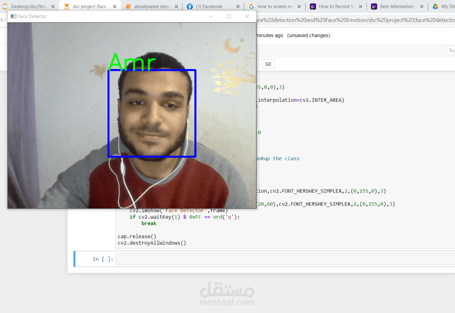Face recognition and Mask Detection | مستقل