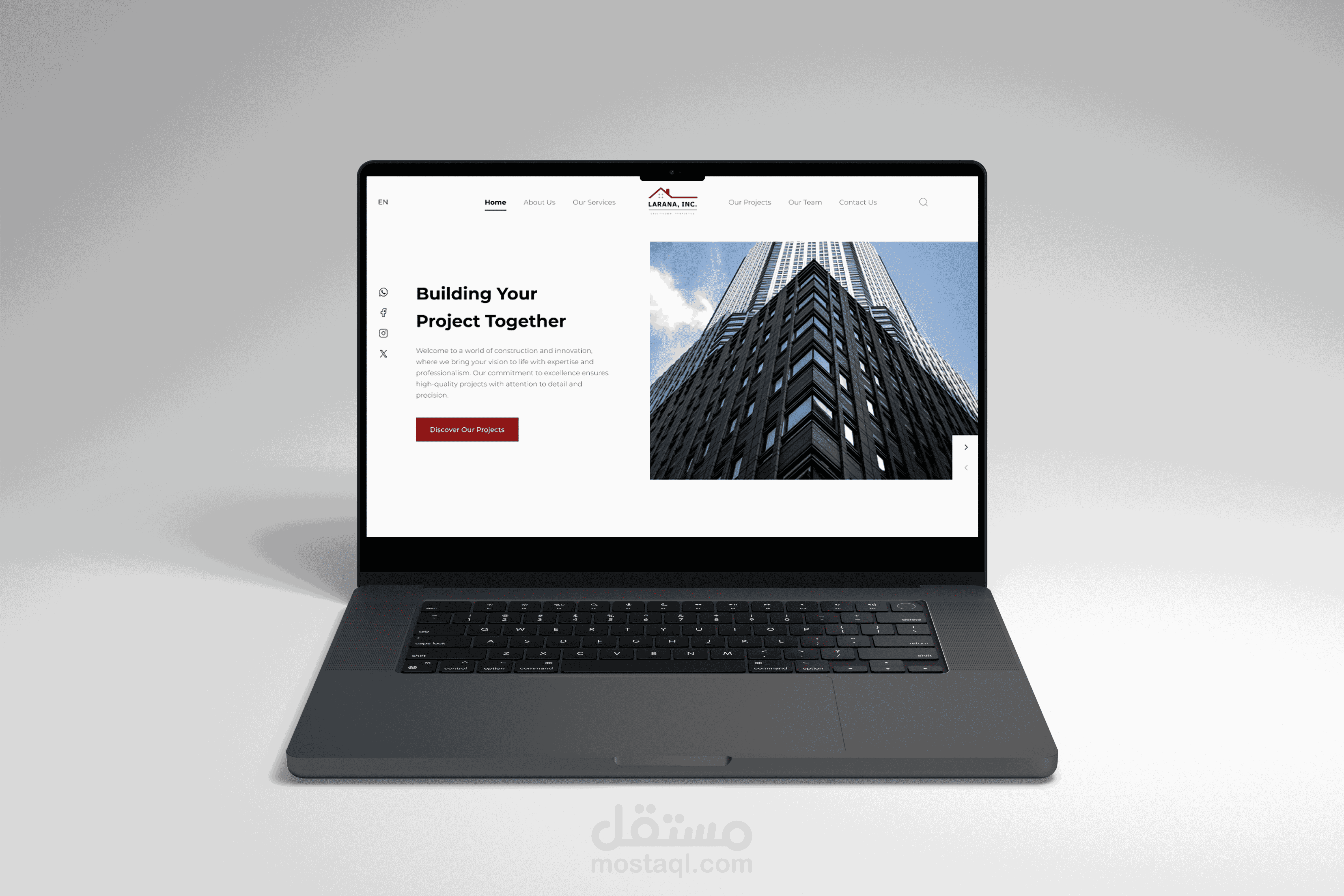 Building & Construction Website UI/UX Design