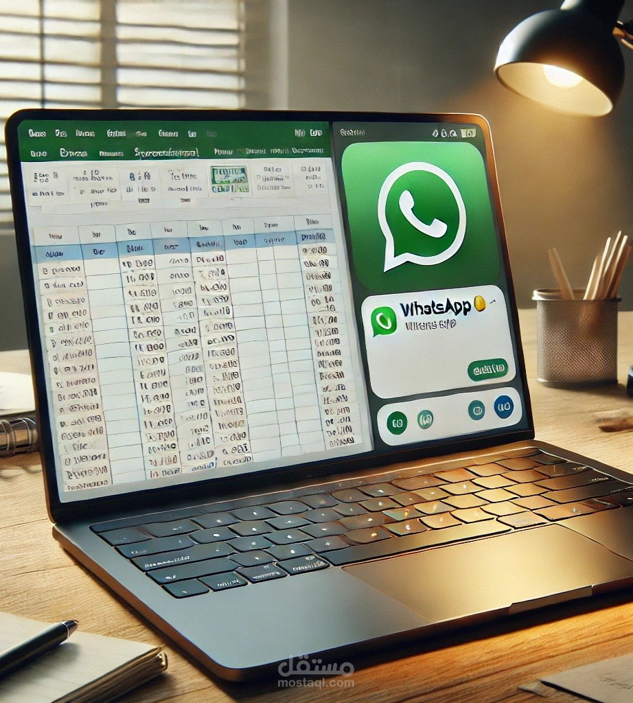 ملف Excel مخصص لإرسال رسائل WhatsApp تلقائيًا