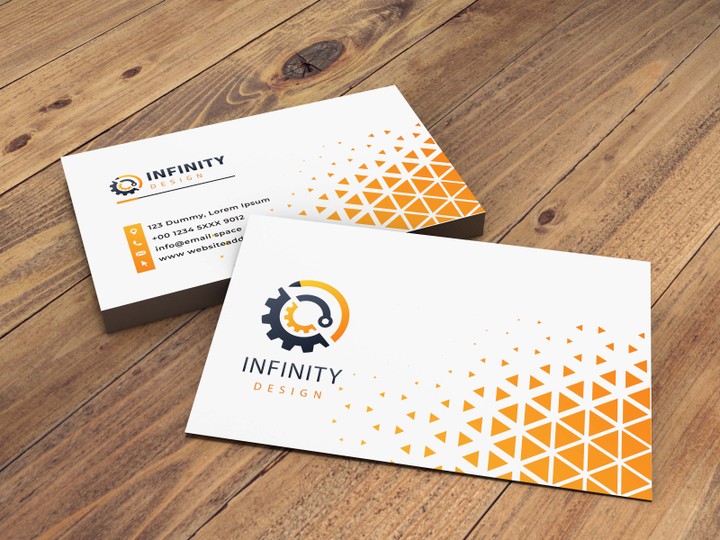 business card and logo