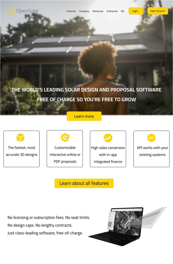 solar website design