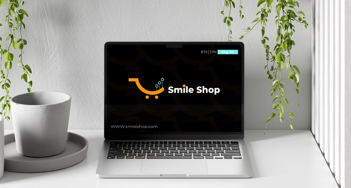 تصميم لوجو وهويه بصريه ل smile shop