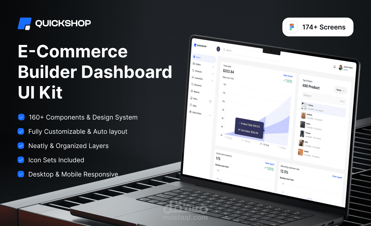QuickShop E-Commerce Builder Dashboard