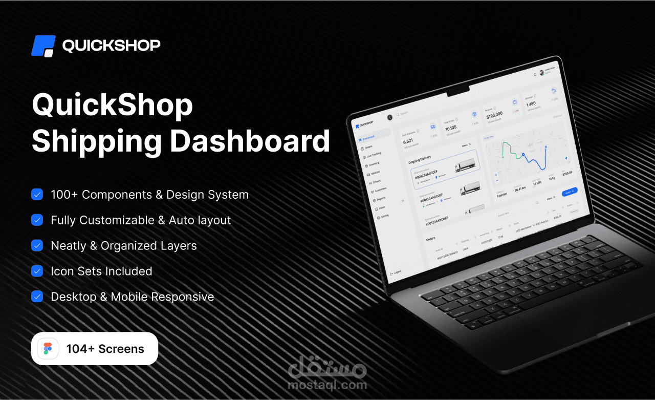 QuickShop Shipping Dashboard UI Kit