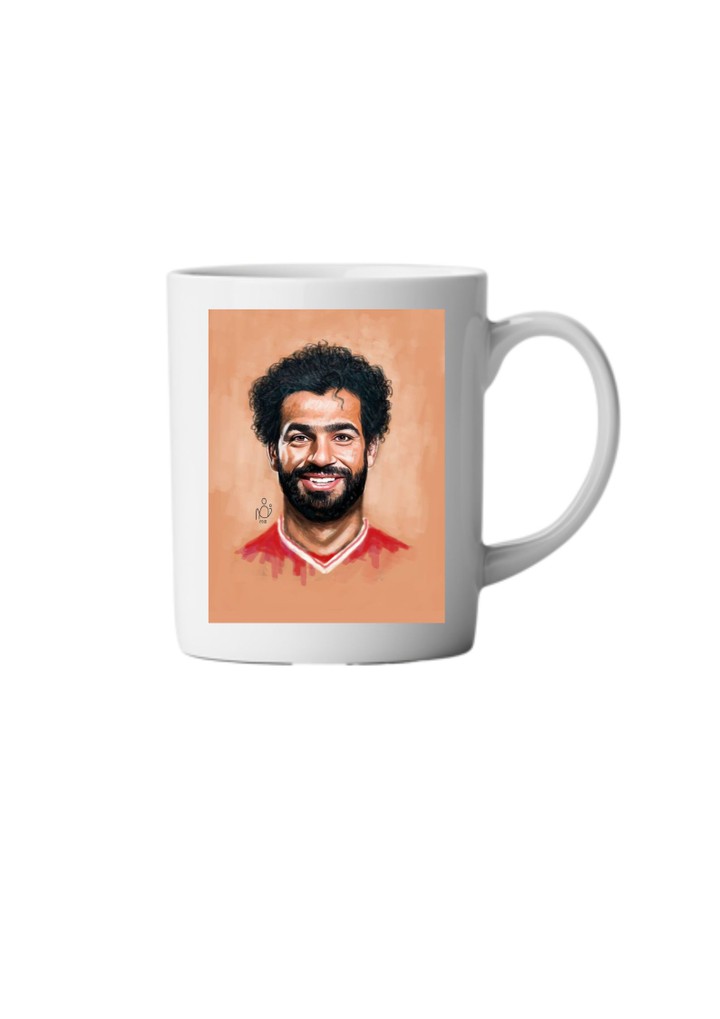 تصميم كوب ابيض مع صورة محمد صلاح