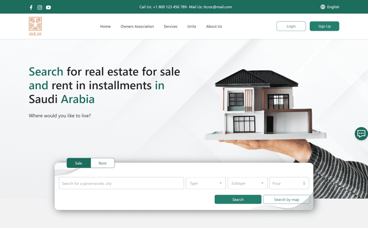 Amlak Website and Dashboard